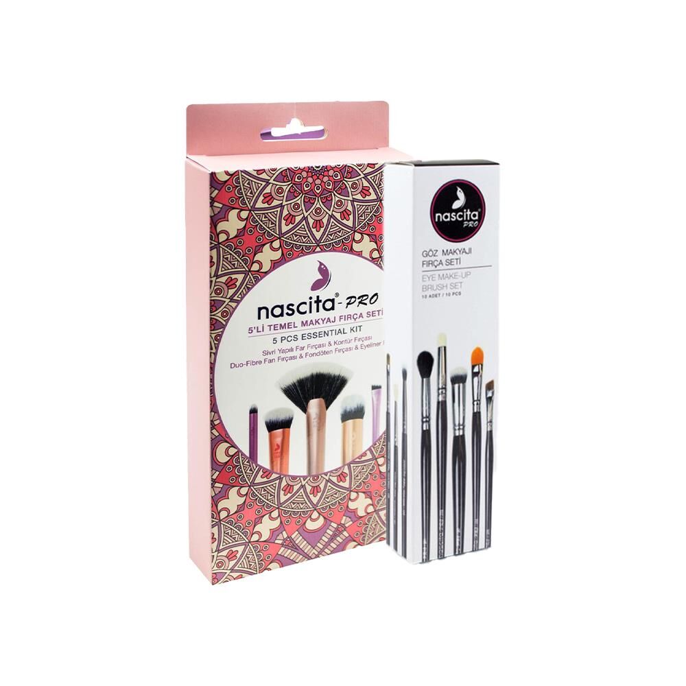 Nascita Temel Makyaj 5' li ve Göz Makyajı 10' lu Fırça Seti