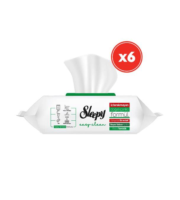 Sleepy 6'lı Sleepy Easy Clean Yüzey Temizleme Havlusu 100'lü