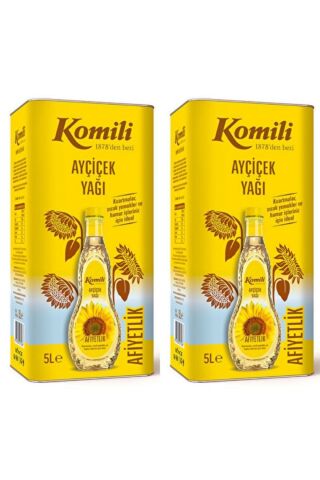 Komili Ayçiçek Yağı 5 lt Teneke x 2