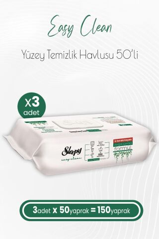 Sleepy Easy Clean Yüzey Temizlik Havlusu 50 x 3 Adet (150 Yaprak)