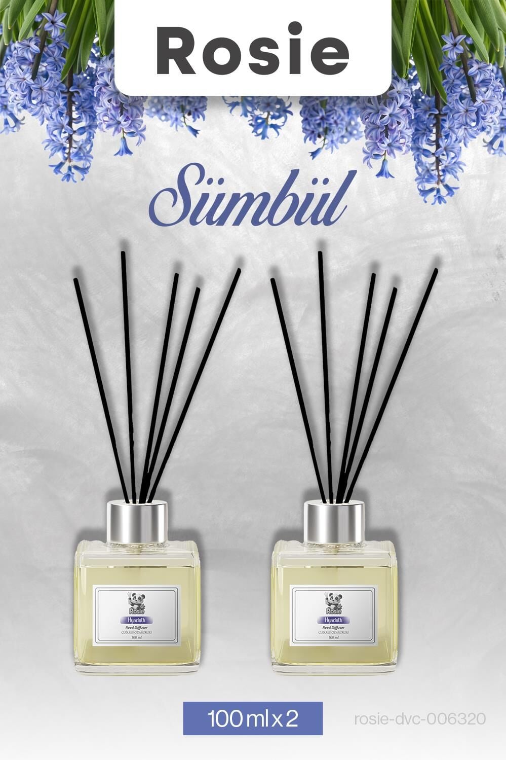 2 Adet Sümbül Rosie Çubuklu Oda Kokusu 100 ml