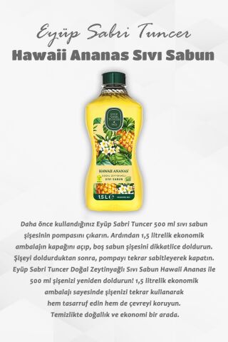 1.5 L Hawaii Ananas Sıvı Sabun 6 Al 5 Öde ve Rosie Hediye