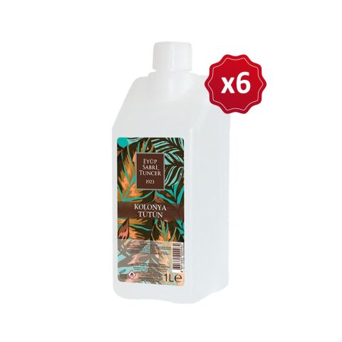 Eyüp Sabri Tuncer Tütün Kolonyası Yedek Şişe 1 Litre x 6 Adet
