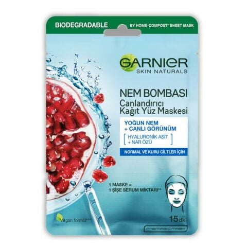 Garnier Kağıt Yüz Maskesi Nem Bombası Canlandırıcı 28 gr