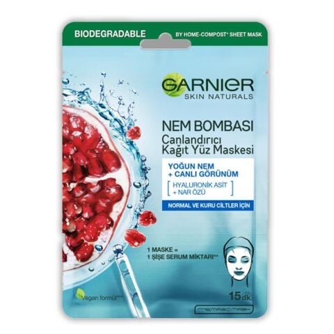 Garnier Kağıt Yüz Maskesi Nem Bombası Canlandırıcı 28 gr
