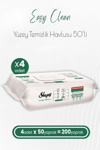 Sleepy Easy Clean Yüzey Temizlik Havlusu 50 x 4 Adet (200 Yaprak)