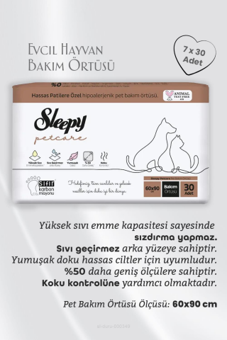 Evcil Bakım Örtüsü 210 Yaprak 7 AL 6 ÖDE  Kulak Çubuğu Hediyeli