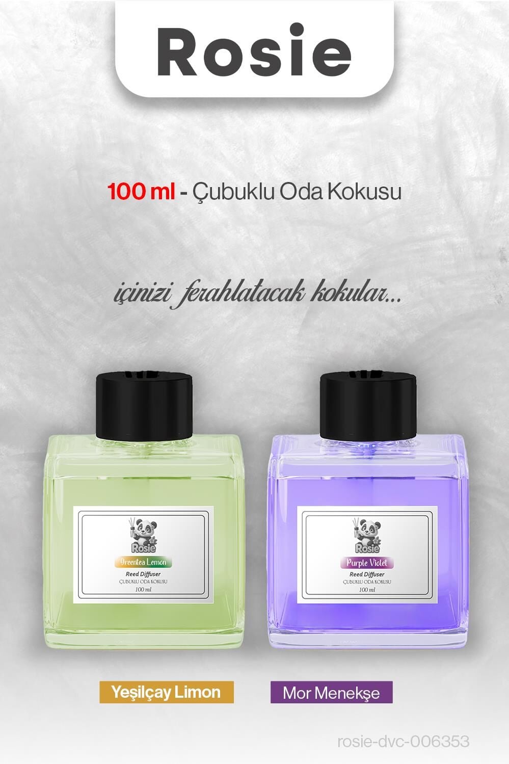 Yeşilçay Limon ve Mor Menekşe ROSIE Çubuklu Oda Kokusu 100 ml