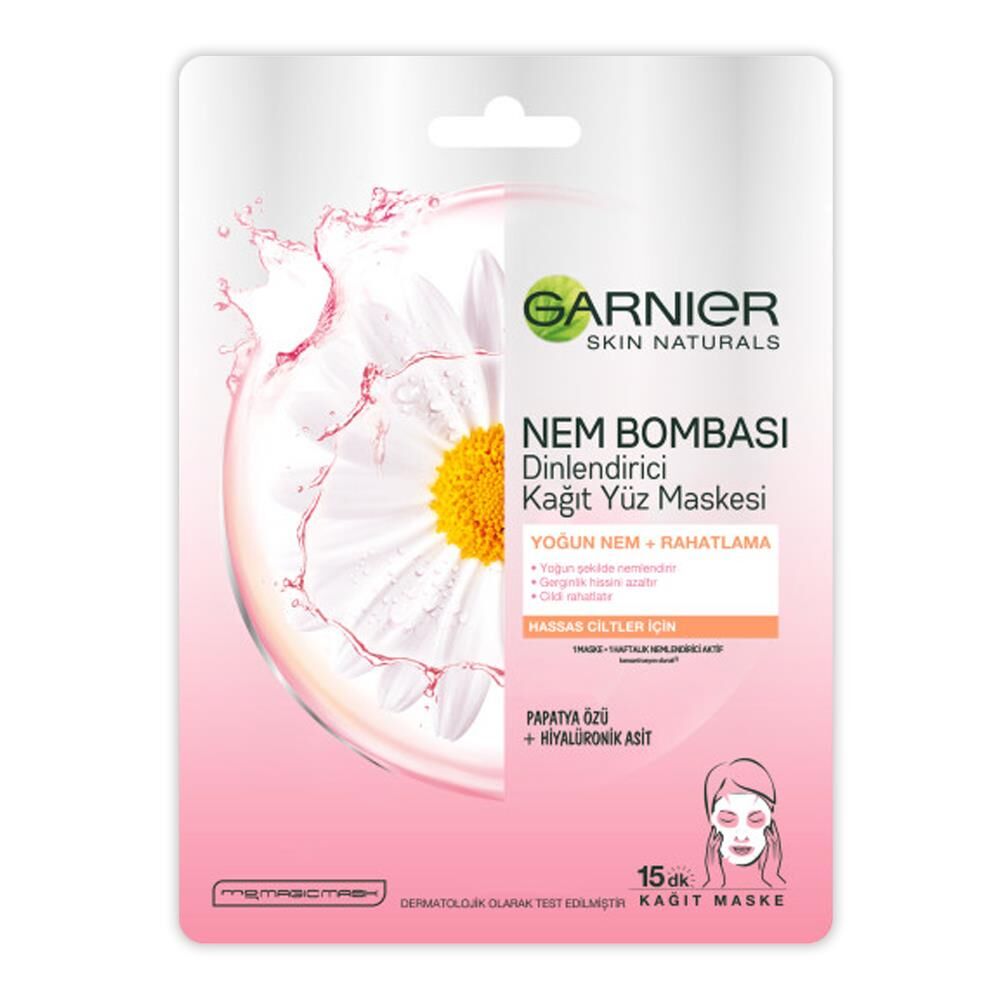 Garnier Kağıt Yüz Maskesi Nem Bombası Dinlendirici 28 gr