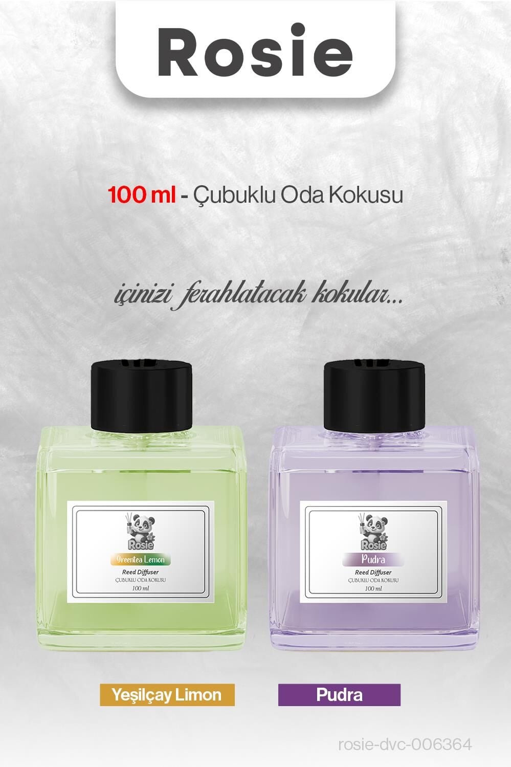Yeşilçay Limon ve Pudra ROSIE Çubuklu Oda Kokusu 100 ml