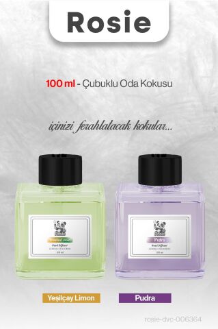 Yeşilçay Limon ve Pudra ROSIE Çubuklu Oda Kokusu 100 ml
