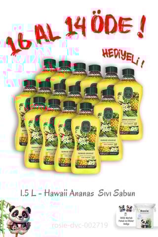 16 Al 14 Öde Hawaii Ananas Sıvı Sabun 1.5 L