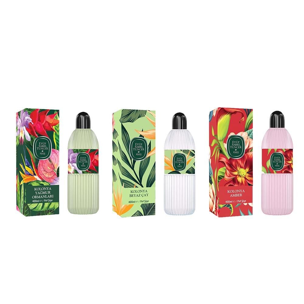 Eyüp Sabri Tuncer Kolonya Yağmur Ormanları, Beyaz Çay ve Amber Pet Şişe 400 ml