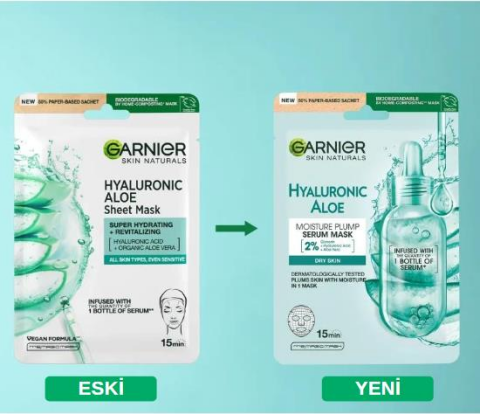 Garnier Kağıt Yüz Maskesi Tazeleyici Hyaluronik Aloe 28 gr