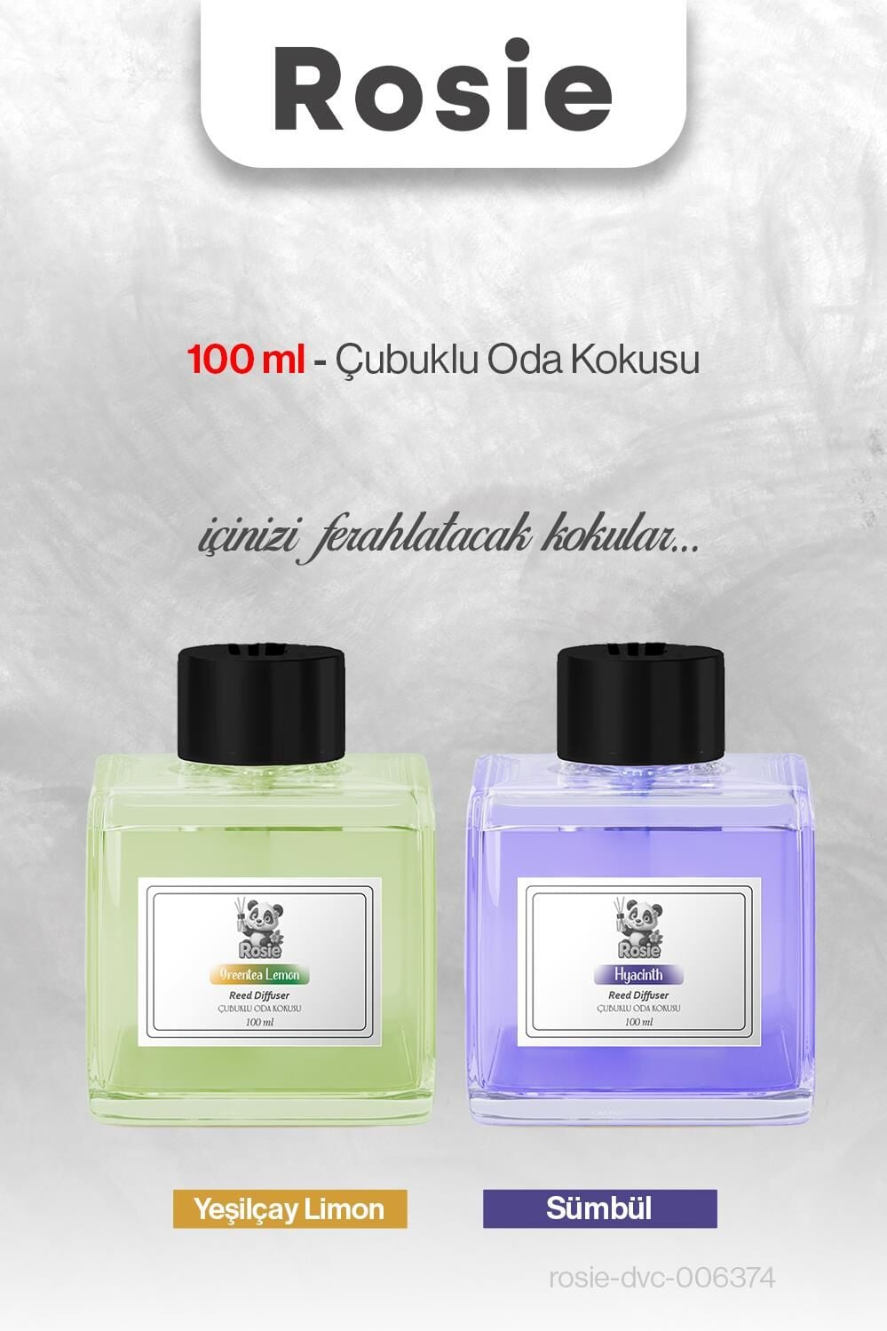 ROSIE 100 ml Yeşilçay Limon ve Sümbül Çubuklu Oda Kokusu