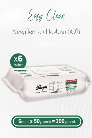 Sleepy Easy Clean Yüzey Temizlik Havlusu 50 x 6 Adet (300 Yaprak)