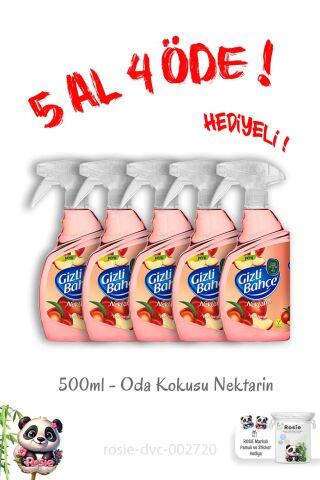 Gizli Bahçe Oda Kokusu Nektarin 500 ML 5 Al 4 Öde ve Rosie Hediye