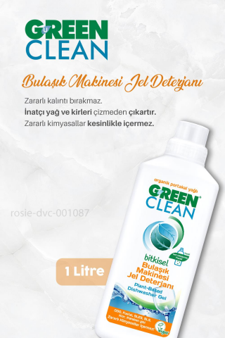 Green Clean Likit Sabun 5 lt, Çamaşır Suyu 1 lt, Bulaşık Makinesi Deterjanı 1 lt ve ROSIE