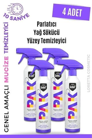 Selsil Pak 4 Lü 500 Ml Mucize Köpük Temizleyici Sprey