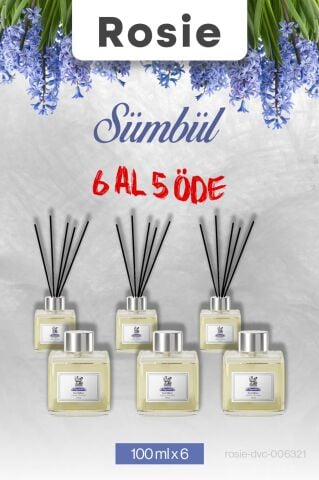 Sümbül 6 AL 5 ÖDE, Rosie Çubuklu Oda Kokusu 100 ml