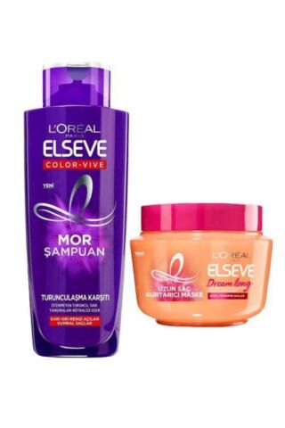 Elseve Loreal Mor Şampuan 200 Ml + Dream Lounge Saç Maskesi 300ml