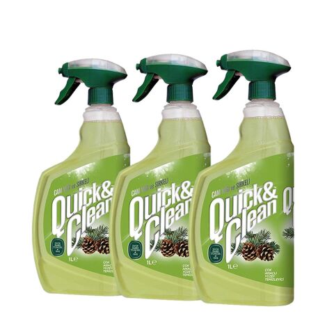 Eyüp Sabri Tuncer Quick & Clean Çam Yağı ve Sirkeli Yüzey Temizleyicisi 1 lt x 3