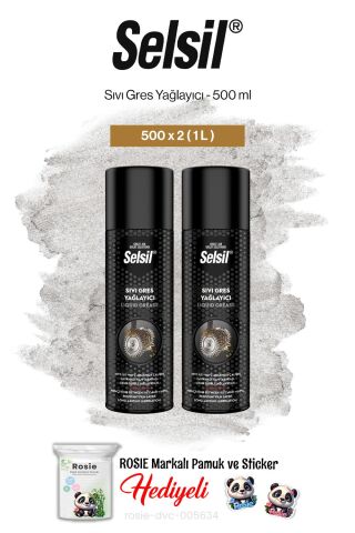 Selsil Sıvı Gres Yağlayıcı, 500 ml 2 adet ve rosie pamuk