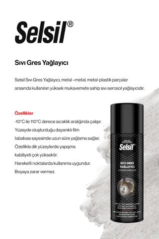 Selsil Sıvı Gres Yağlayıcı, 500 ml 2 adet ve rosie pamuk