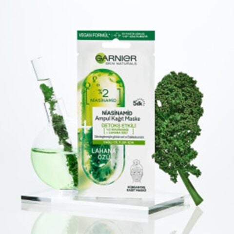 Garnier Ampul Kağıt Maske Niacinamide Lahana Özü 15 gr