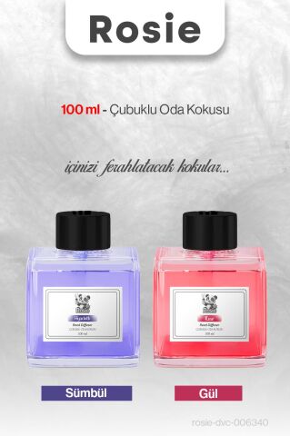 ROSIE Sümbül ve Gül Çubuklu Oda Kokusu 100 ml