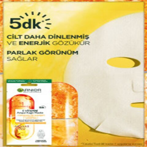 Garnier Ampul Kağıt Maske C Vitamini Ananas Özü 15 gr