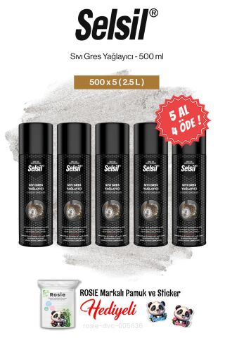 Selsil 5 AL 4 ÖDE, 500 ml, Sıvı Gres Yağlayıcı ve rosie pamuk