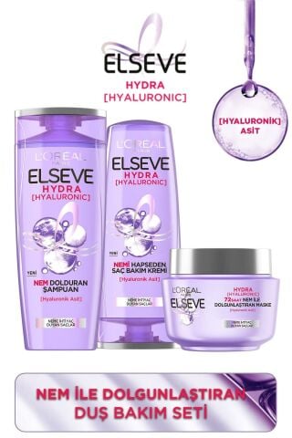 Elseve Hydra Hyaluronik Şampuan 390 Ml,bakım Kremi 390 ml Ve Maske 300 ml