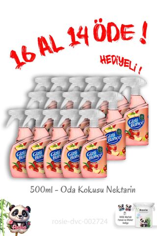 16 Al 14 Öde Gizli Bahçe Oda Kokusu Nektarin 500 ML ve Rosie Hediye