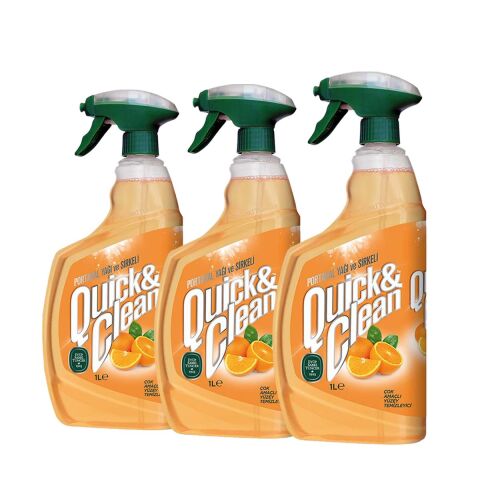 Eyüp Sabri Tuncer Quick N Clean Portakal Yağı & Sirkeli Yüzey Temizleyici 1lt x 3