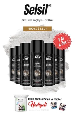 Selsil Sıvı Gres Yağlayıcı 500 ml, 7 AL 6 ÖDE ve rosie pamuk