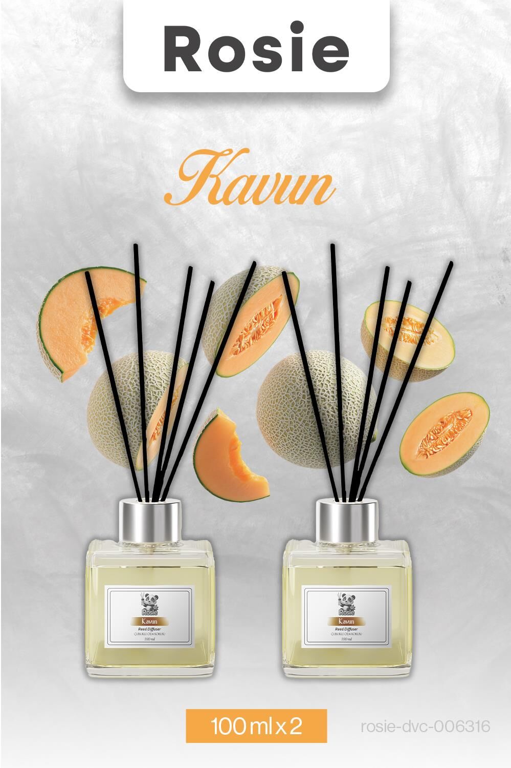 Kavun Rosie 2 adet Çubuklu Oda Kokusu 100 ml