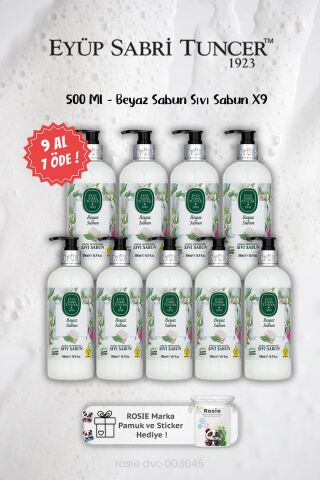 500 Ml 9 AL 7 ÖDE Beyaz Sabun Sıvı Sabun ve ROSIE Hediyeli