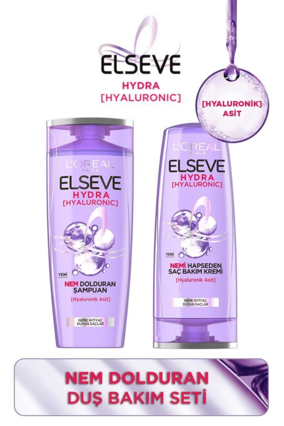 Elseve Hydra Hyaluronik Şampuan 390 ml Ve Bakım Kremi 390 ml