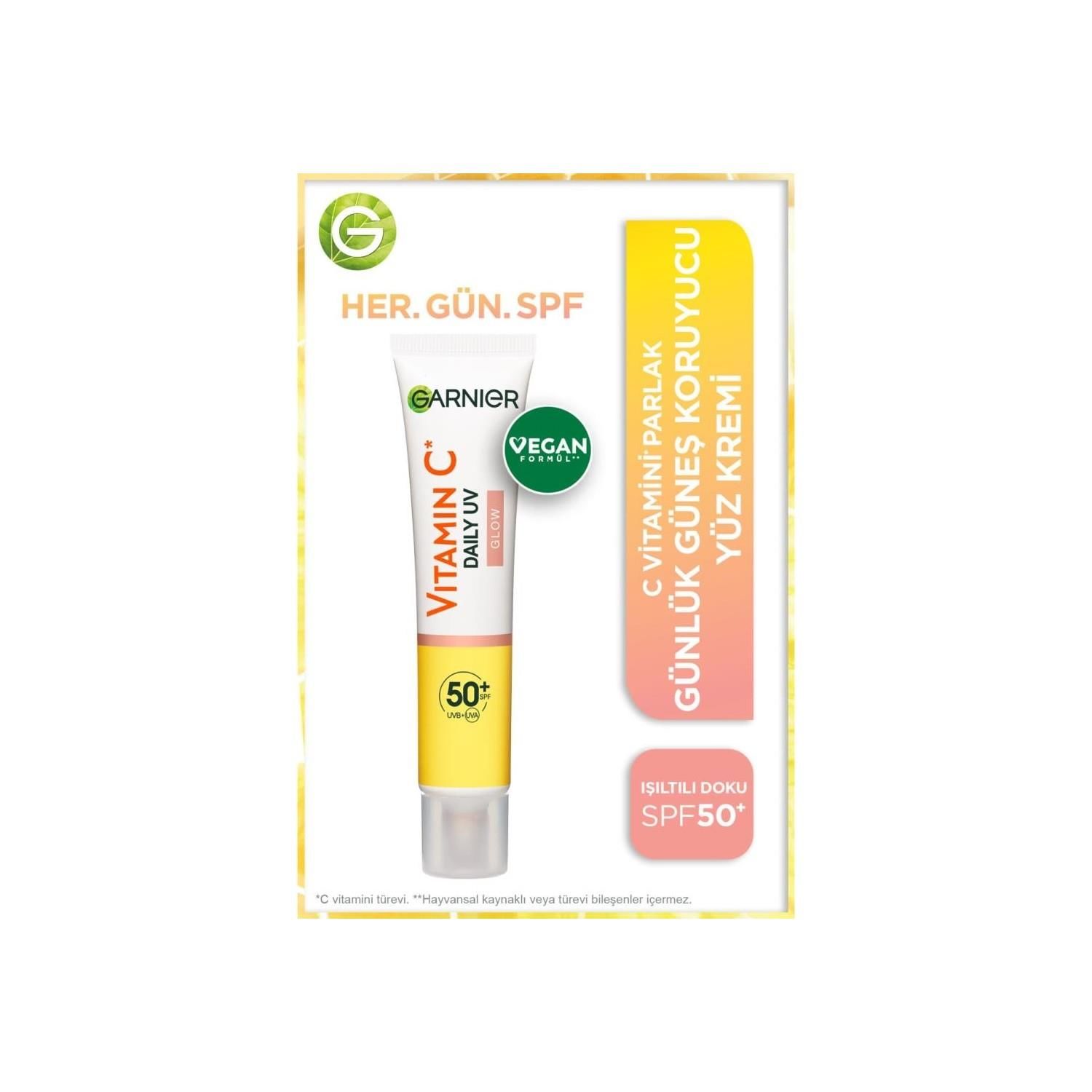Garnier Günlük Güneş Koruyucu Fluid Yüz Kremi Işıltılı Doku