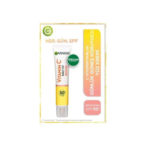 Garnier Günlük Güneş Koruyucu Fluid Yüz Kremi Işıltılı Doku