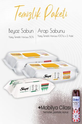 Düvenci Temizlik Paketi 13 (2 adet 100'lü, 1 adet 50' li ve Mobilya Cilası)