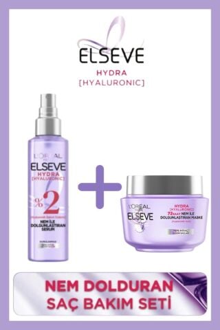 Elseve Hydra Hyaluronic 72 Saat Nem Ile Dolgunlaştıran Maske 300ml Ve Nem Ile Dolgunlaştıran Serum 150ml