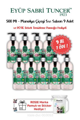 Manolya Çiçeği Sıvı Sabun 9 AL 7 ÖDE 500 ML ve ROSIE Hediyeli