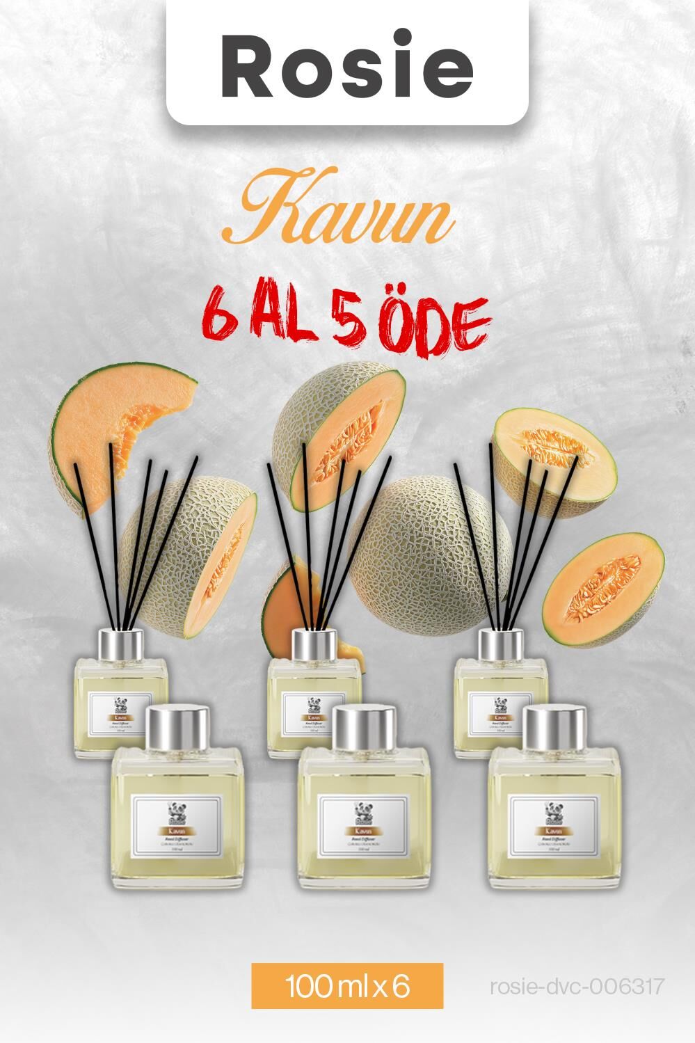 Kavun 6 AL 5 ÖDE, Rosie Çubuklu Oda Kokusu 100 ml