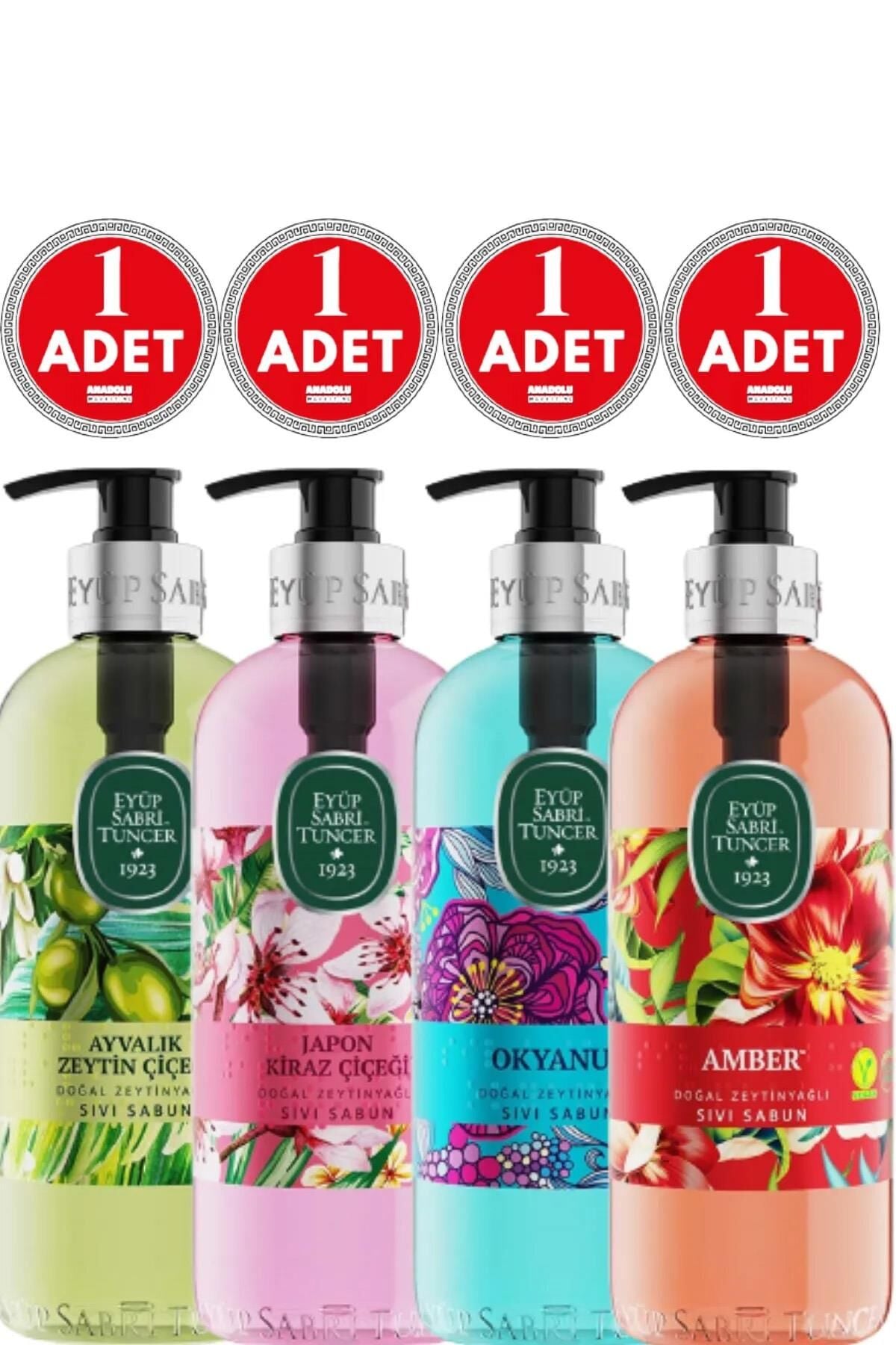 Eyüp Sabri Tuncer Ayvalık Zeytin, Japon Kiraz, Okyanus ve Amber Sıvı Sabun 500 ml
