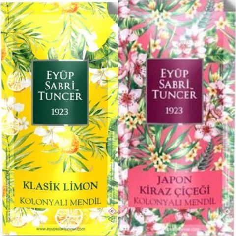 EST Klasik Limon ve J.Kiraz Çiçeği Kolonyalı Mendil 300 Adet