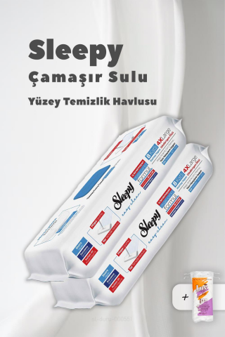 Sleepy 2 Paket 4XL Mopa Uyumlu Çamaşır Sulu Havlu ve Pamuk