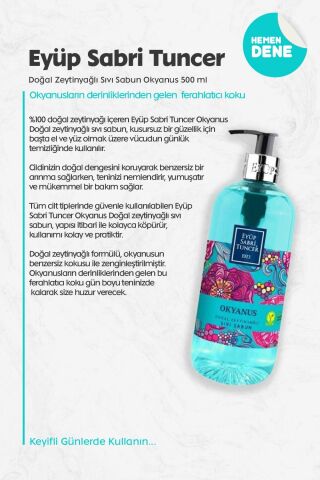 Eyüp Sabri Tuncer Doğal Zeytinyağlı Sıvı Sabun Okyanus 500 ml