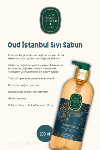 Oud İstanbul Sıvı Sabun 500 ML 6 AL 5 ÖDE ve ROSIE Hediyeli